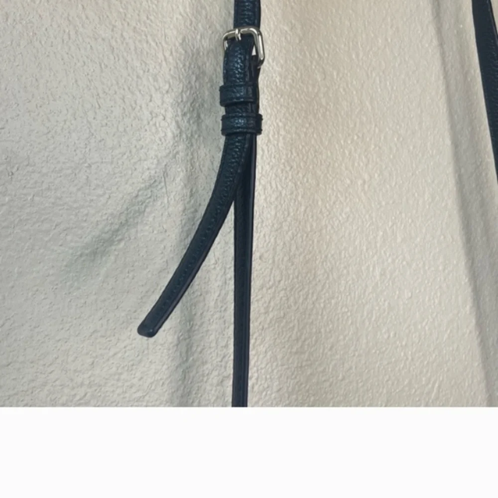 kate spade Black and Cream Pebbled Leather Crossbody Bag
